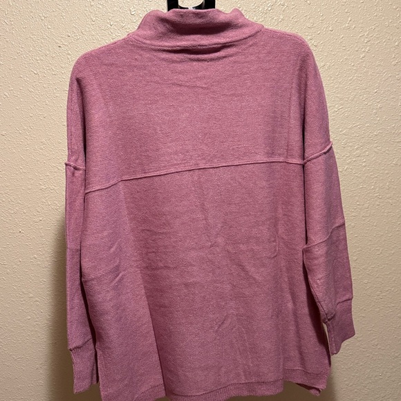 Davi & Dani Mauve Mockneck Sweater Tunic - Picture 9 of 11